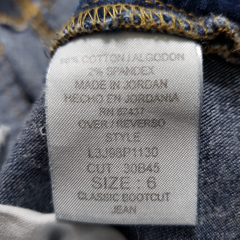 Vintage Y2K Polo Ralph Lauren Bootcut Jeans Women 6 (28x28) Blue RL Flag Western - Picture 6 of 10